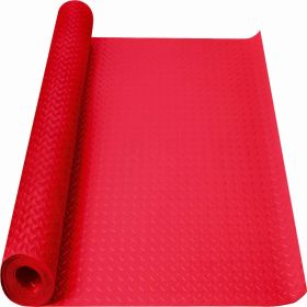 Garage Floor Mat Rolls Diamond Plate PVC Vinyl Non-Slip Garage Flooring Roll (size: 4ft*6ft)